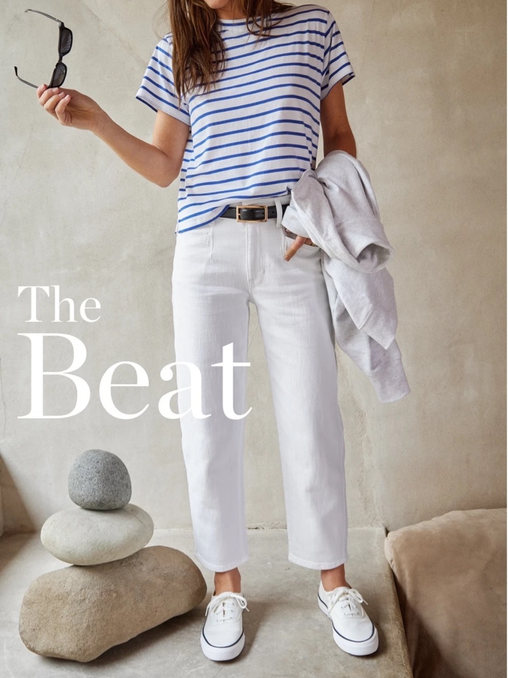 AYR The Beat White Women's Crop Straight Jeans -